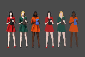 Colored Lowpoly People 3d Model Low Poly 3d Models Character Modeling Model