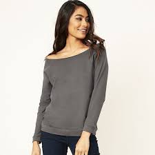 next level 6951 ladies french terry raw edge 3 4 sleeve