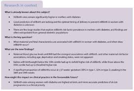 high blood sugar levels and bmi linked to stillbirth in