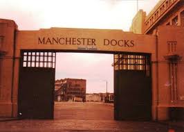 Dock gate on Trafford Road emblazoned with Manchester Docks yet its actually in the City of Salford which is a city in its own right - but that was the name of
