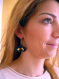 Handmade Black Orchid Earrings Orchid Jewelry