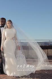 Kim Kardashian Lace Mermaid Celebrity Wedding Dress Celebrity Wedding Dresses Kim Kardashian Wedding Dress Celebrity Weddings