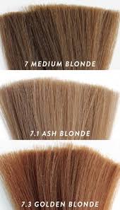 7 Medium Blonde 7 1 Ash Blonde 7 3 Golden Blonde Hair Colours By My Hairdresser Medium Blonde Dark Blonde Hair Color Ash Blonde Hair