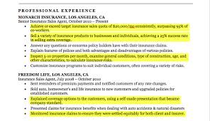Insurance Agent Resume Sample Resume Companion