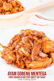 Tumis bawang putih dan bawang bombay. Ayam Goreng Mentega Fried Chicken In Buttery Sweet Soy Sauce Recipe Daily Cooking Quest