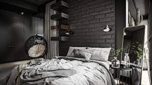 Grey Modern Industrial Apartment Interiors Industrial Bedroom Design Apartment Interior Contemporary Bedroom Design