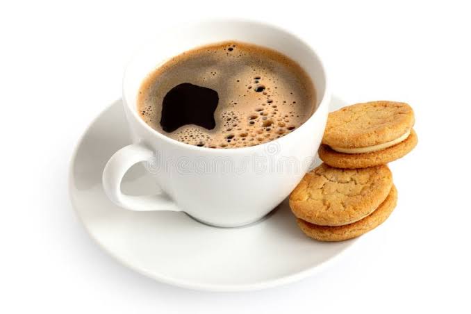 Taza De Café Negro Con Galletas Foto de archivo - Imagen de dulce, café: 168377852
