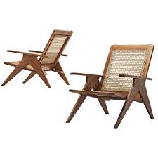 French Lounge Chairs In Cane And Mahogany In 2020 Chair Contemporary Lounge Chair Vintage Lounge Chair