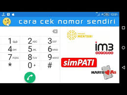 Yang pertama, kita bisa menekan kode angka *185# atau *123*30#. Cara Cek Nomor Sendiri Indosat Mentari Im3 Telkomsel Simpati As Youtube