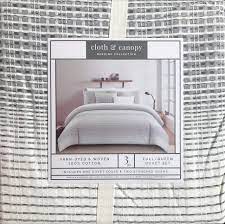 Our full bed frame contains a headboard, footboard, and canopy frame. Cloth Canopy Bedding 3 Piece Full Queen Size Luxury Cotton 3 Piece Duvet Comforter Cover Shams Set Black Gray Cream Off White Geometric Woven Stripes Geo Pattern Buy Online At Best Price In Uae