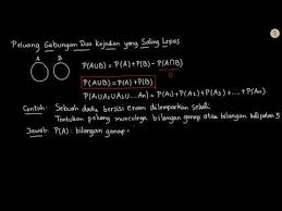 We did not find results for: Pengertian Peluang Gabungan Dua Kejadian Yang Saling Lepas Youtube