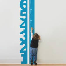 Big Numbers Growth Chart Decal Kids Height Chart Vinyl