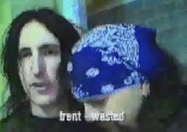 Trent Reznor partying with Vinnie Paul Pantera NIN 90's Legends Favorite  thing ever, never forget.