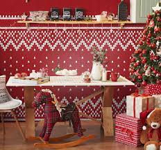Drawing a neat christmas tree becomes each kid's ambition as the. Christmas Typical Pattern Living Room Wallpaper Tenstickers