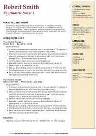 Psychiatric Nurse Resume Samples Qwikresume