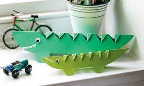 Crocodile game hasbeen enjoyed with abandon: Crocodile Paper Craft Paper Crafts For Kids Paper Crafts Crocodile Craft