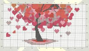 Access needlework patterns to download and you can check your pattern wherever you go. Free Cross Stitch Pattern Heart Tree Diy 100 Ideas