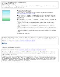 Pdf A Circulation Model For The Discovery Islands British