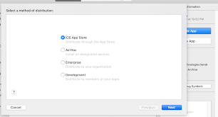 No Export Option In Xcode 10 For Development Adhoc Enterprise Stack Overflow