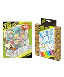 Learn about the most important figures and events of this decade. Crayola Nickelodeon Art With Edge 90s Coloring Pages 20 Ct Markers Best Price And Reviews Zulily