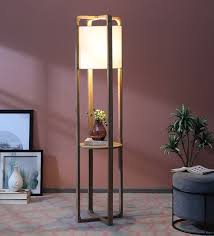 Light up your living room, bedroom or office with this sleek, modern and unique design mozart led floor lamp from artiva usa. Buy White Shade Floor Lamp With Wood Base By Sapphire Online Modern And Contemporary Floor Lamps Floor Lamps Lamps And Lighting Pepperfry Product