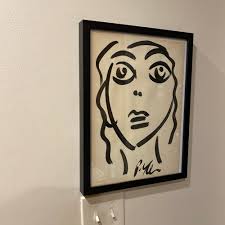 Peter Keil Original Black & White Abstract Portrait Painting