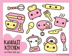 Kawaii Kitchen Clipart Kawaii Cooking Clip Art Cute Kitchen Etsy In 2021 Kawaii Cooking Kawaii Clipart Kawaii