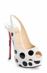 Black And White Polka Dot Heels Womens Christian Louboutin Bubble Up Slingback Pump Women Footwear Design Women Red High Heel Pumps Christian Louboutin Heels