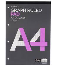 Whsmith A4 Graph Ruled Refill Pad Whsmith