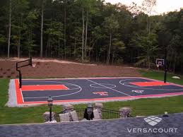 Each of these one square foot tiles have a unique interlocking system, which makes the backyard basketball court flooring a simple diy installation project. Full Court Basketball Court Backyard Basketball Basketball Court Backyard Outdoor Basketball Court