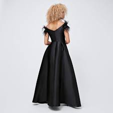 Black Feather Trimmed Bardot Coast Stores Coast Dress Fashion Occasion Wear