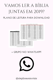 Vamos Ler A Biblia Juntas Em 2019 Biblia Ler A Biblia Leituras Biblicas