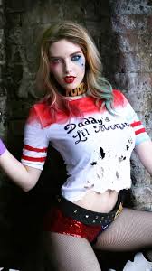 Click or touch on the image to see in full high resolution. Wallpaper Harley Quinn Cosplay Girl 1920x1440 Hd Picture Image