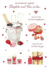 My daughter and son in law always bear in mind that your relation will only finish when you both will die. Anniversary Card Daughter Son In Law Happy Anniversary Wishing Well C37 3 15 Picclick Uk