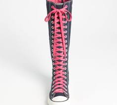 Black And Pink Knee High Converse Pin On Hey Mom Hint Hint