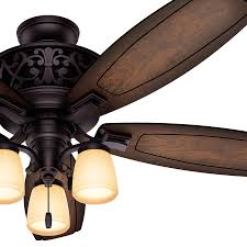Give you ceiling fan a classy upgrade with one of our crystal ceiling fan light kits. Hunter 54 Inch Brittany Bronze Traditional Ceiling Fan With Light Ceilingfandirection