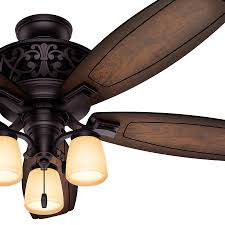 Stained glass light pulls set of 2. Hunter 54 Inch Brittany Bronze Traditional Ceiling Fan With Light Ceilingfandirection
