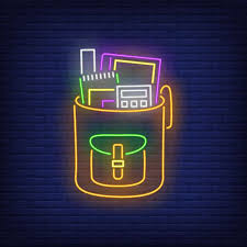 Download Backpack With Calculator Neon Sign For Free Neon Signs Wallpaper Iphone Neon Neon Wallpaper