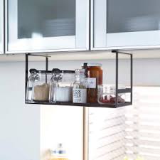 Metal kitchen shelves uker game. Amazon Com Yamazaki Home Shelf Spice Rack And Organizer For Kitchen Cabinets One Size Black Home Kitchen