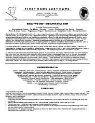 executive sous chef resume template