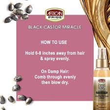 The best way to beat the poof and frizz that comes with humidity is to invest in great styling products that keep your hair hydrated, yet shield it from the moisture in the air. Amazon Com African Pride Black Castor Miracle Anti Humidity Heat Protectant Spray 400 F Heat Protection Shields Against Heat Damage Contains Black Castor Oil And Keratin Complex 4 Oz Beauty