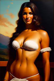Lexica - Painting of a hot woman with the missionary pose in oil