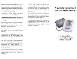 Measurement Of Home Blood Pressure