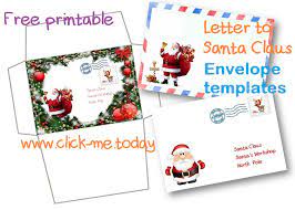 Make this christmas a magical one for your child! Free Santa Envelope Template Insymbio