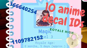 Roblox decal ids & spray codes list (2020). Anime Decal Ids For Royale High Youtube