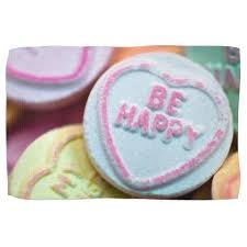 Quot Be Happy Quot Love Heart Sweets Tea Towel Kitchen Gifts Diy Ideas Decor Special Unique Individual Customized Love Heart Sweets Love Heart Happy Love