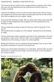 Hand Fasting Wiccan Wedding Wedding Vows Celtic Wedding