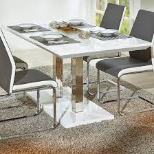 Edmonton Modern Extendable Dining Table In White High Gloss Furniture In Fashion Dining Room Design Modern Dining Table Modern Extendable Dining Table
