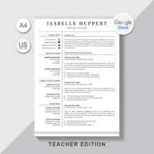 When you first log into your google docs account on the web, you will see the template gallery right at the top. Google Docs Resume Template For Teacher Teacher Resume Template Google Docs