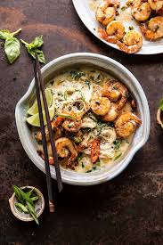 Saucy Garlic Butter Shrimp With Coconut Milk And Rice Noodles Half Baked Harvest Recipe Shrimp Coconut Milk Seafood Recipes Food